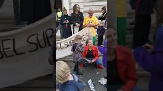 Extinction Rebellion Families - End Fossil Fuel Subsidies Action at The Treasury