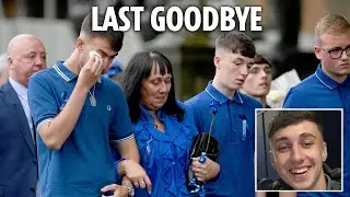 Jay Slater's heartbroken family wipe away tears as hundreds attend funeral of &lsquo;forever young&rsquo; teen