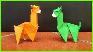⩥ Альпака из бумаги | Оригами средний уровень