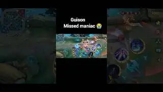 guison maniac missed ☠️😭#mobilelegends #gusionfreestyle #mlbb #maniac #mlbbcreatorcamp