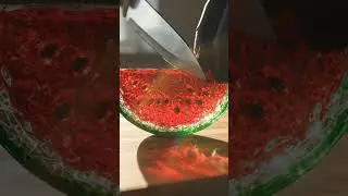 world Most Satisfying Glass Watermelon Slice 🍉🔪 | Extreme ASMR#asmr #watermelonasmr
