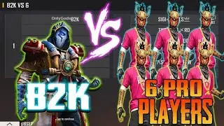 B2K BORN2KILL VS 6 PRO SEASON 2 PLAYERS | ROOM AFTER UPDATE 1VS6 AWM GOD VS HIPHOP PLAYERS