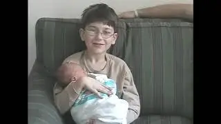 2003/2004 Austin born, baptism, S/D learn to ride bikes, Newport, camping, kindergarten, birthdays