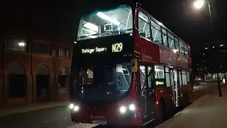 Full Route Visual. N29 Trafalgar Square - Enfield Town. LJ13FAU. HV124. Arriva London.