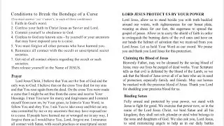 Breaking a bondage to a curse Prayer!