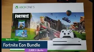 Xbox One S &mdash; Fortnite &mdash; Eon Bundle &mdash; 2000 В-баксов &mdash; распаковка и игровой процесс