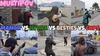 Manor vs Hydra vs Besties vs Cops | Bank Truck in Cypress/BSK Garage | MULTIPOV | NOPIXEL 4.0 GTA RP