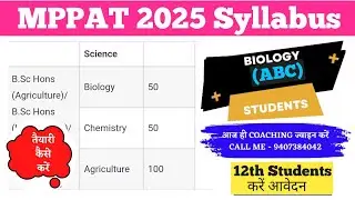 MPPAT Syllabus 2025 ABC Group | MP PAT Exam 2025 Syllabus | PAT 2025 Syllabus | MP PAT 2025 Paper