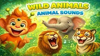 Wild Animals Names & Sounds 🦁🐘 | Learn Animals for Kids | TinyTonkey Studio