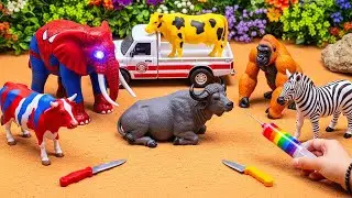 AMAZING TOY WALKING COW AND ELEPHANT🐄🐘WADIDAU‼️PROSES POTONG SAPI KURBAN SIMOLASI Part 22