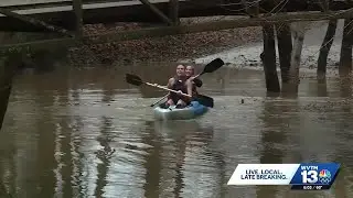 WATCH: Flooded trails in Shelby County attract adventurous park goers