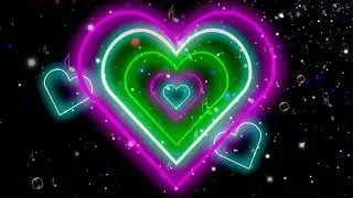 Neon Musical Galaxy💖Colorful Background💖Colorful Hearts