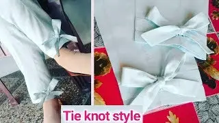 Tie knot trousers/capri bottom design cutting and stitching in Urdu/Hindi by Fizza Mir