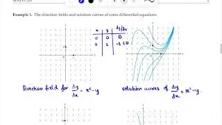 L20-part1: Direction Fields and Critical Points - MATH 316: ODEs