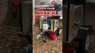 Custom Honda Element mobile kitchen camp trailer #camping #trailer #kitten
