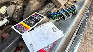 Finishing up the headers on my 75 Square Body Chevy aka The Chevyland. 