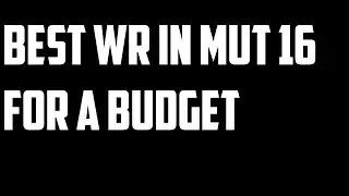 The Best Speed, Run Blocking, Catching WR In MUT 16 For A budget