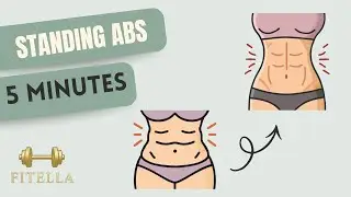 5 Minute Standing Abs Workout for Women | Tone Your Core