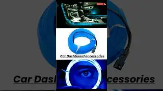 Car Dashboard blue chrome interior beading installation #accessories #modified #youtubeshorts
