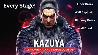 TEKKEN 8 Kazuya - All Stage Hazard Staple Combos!