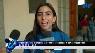 &ldquo;Defender&eacute; la democracia&rdquo; Ornella G&oacute;mez: Nueva presidente de la FCU &ndash; ULA v2