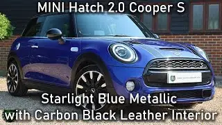 MINI Hatch 2.0 Cooper S registered September 2018 (68) finished in Starlight Blue Metallic
