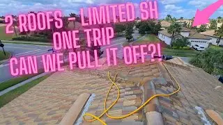 Attempting 2 Tile Roof Soft Washes + Driveway in one trip with limited SH...Let&rsquo;s see how this goes!