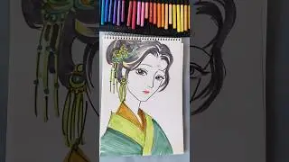 Watch the Ink Flow: Aesthetic Portrait#art#drawing#sketch#sketching#art shorts#shorts#drawing shorts