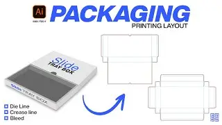 Slide Tray Gift Box Packaging Printing Layout in Adobe illustrator HINDI / हिंदी में 