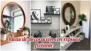 ideas para decorar con repisas flotantes