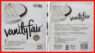 Vanity Fair Entertain Paper Napkins, 320 3 Ply Disposable Napkins, Dinner Size 8 packs of 40 Napkin