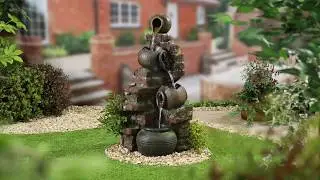 Easy Fountain - 45134L Flowing Jugs inc LEDs