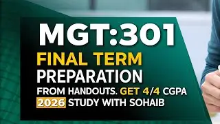Mgt301 Final Term Preparation From Handouts 2026 Part 1 | Mgt301 Final Term