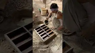 How Simple Cement Bricks are Made? #concrete #construction #cementprojects #cement #shorts
