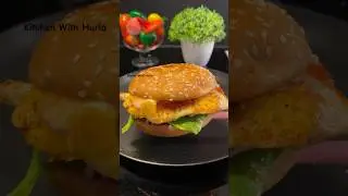 Egg Burger Recipe | Easy Breakfast Idea 🤗❤️🍔#shorts #food