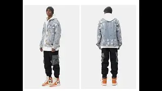 DASSY BLAEKER SPLASH INK DENIM JEAN JACKET