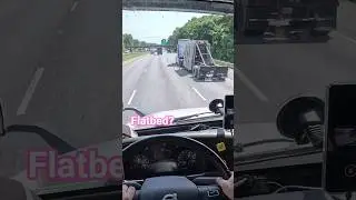 POV Truck Driving USA | Flatbed Overtake on Highway #shorts