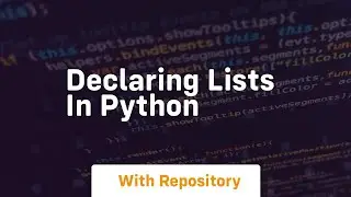 declaring lists in python
