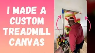 I tried a treadmill canvas for the first time with spray paint