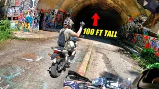 RIDING THRU AN ABANDONED HIGHWAY TUNNEL!