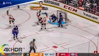 NHL 22 Online Versus! Crazy Comeback! Philadelphia Flyers vs Montreal Canadiens 4K Graphics! PS5