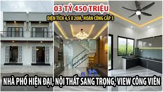 Nhà phố 1 trệt 1 lầu, nội thất sang trọng, view công viên, KĐT Tây Bắc | Giá 3 tỷ 450 triệu