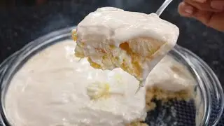 Sobremesa Gelada de Abacaxi com Creme / Fácil, Econômica e Deliciosa #sobremesagelada 