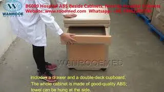 BC009 Hospital ABS Bedside Cabinets, Nursing Hospital Cabinets, Hospital Bedside Locker Cabinet