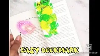 Easy Bookmark / with leaf prints //TEENS//