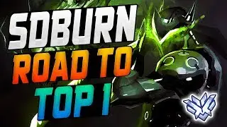 SDBURN PRO GENJI! 13 DRAGONBLADE ELIMS! [ OVERWATCH SEASON 9 TOP 500 ]