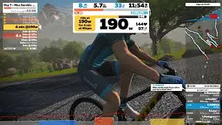 【KINOのZWIFTトレーニング2021/8/13金曜日】☆4wk FTP Booster Week 3 Day 7 - Max Aerobic Finale☆INアルプ・デュエズ　完遂