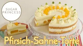 Super einfache Käse-Sahne-Torte mit Pfirsich | Rezept von Sugarprincess