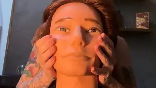 ASMR Penteando o cabelo e Massagem Facial (sem fala) | Hair Brushing & Face Massage (no talking)😴