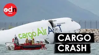 Cargo Plane Skids Off Runway in Hong Kong Before Deadly Collision
